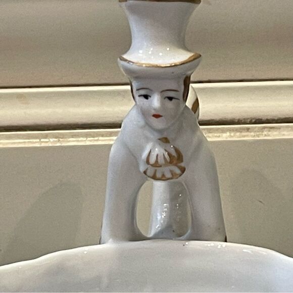 RARE Cup & Saucer Set~ Occupied Japan/ Shofu China Gentleman Handle Figurine - Picture 7 of 13